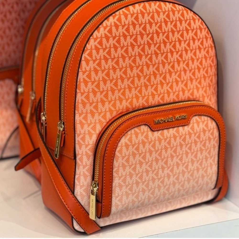 NWT Michael Kors Orange Ombre Jaycee Backpack